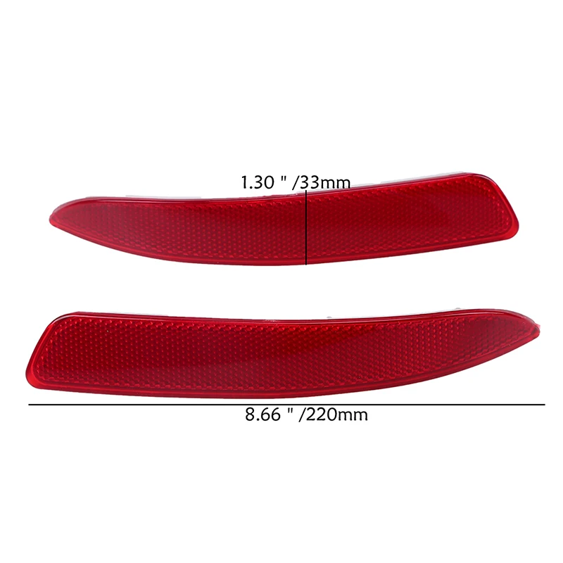 Car Rear Bumper Reflector Light Len Cover Auto Accessories Plastic Red Fit For BMW X5 E70 2007 2008 2009 2010 Pre-facelift