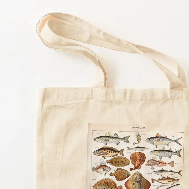 أدولف ميلوت - بويسونز بي - ملصق بحري فرنسي عتيق حقيبة يد للنساء حقيبة حمل حقيبة يد للرجال #3