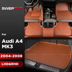 For Audi A4 Allroad/Avant/Sedan MK3 B7 8E 2004 2005 2006 2007 2008 Car Floor Mats Car Trunk Mat Auto Foot Pads Carpet Cover