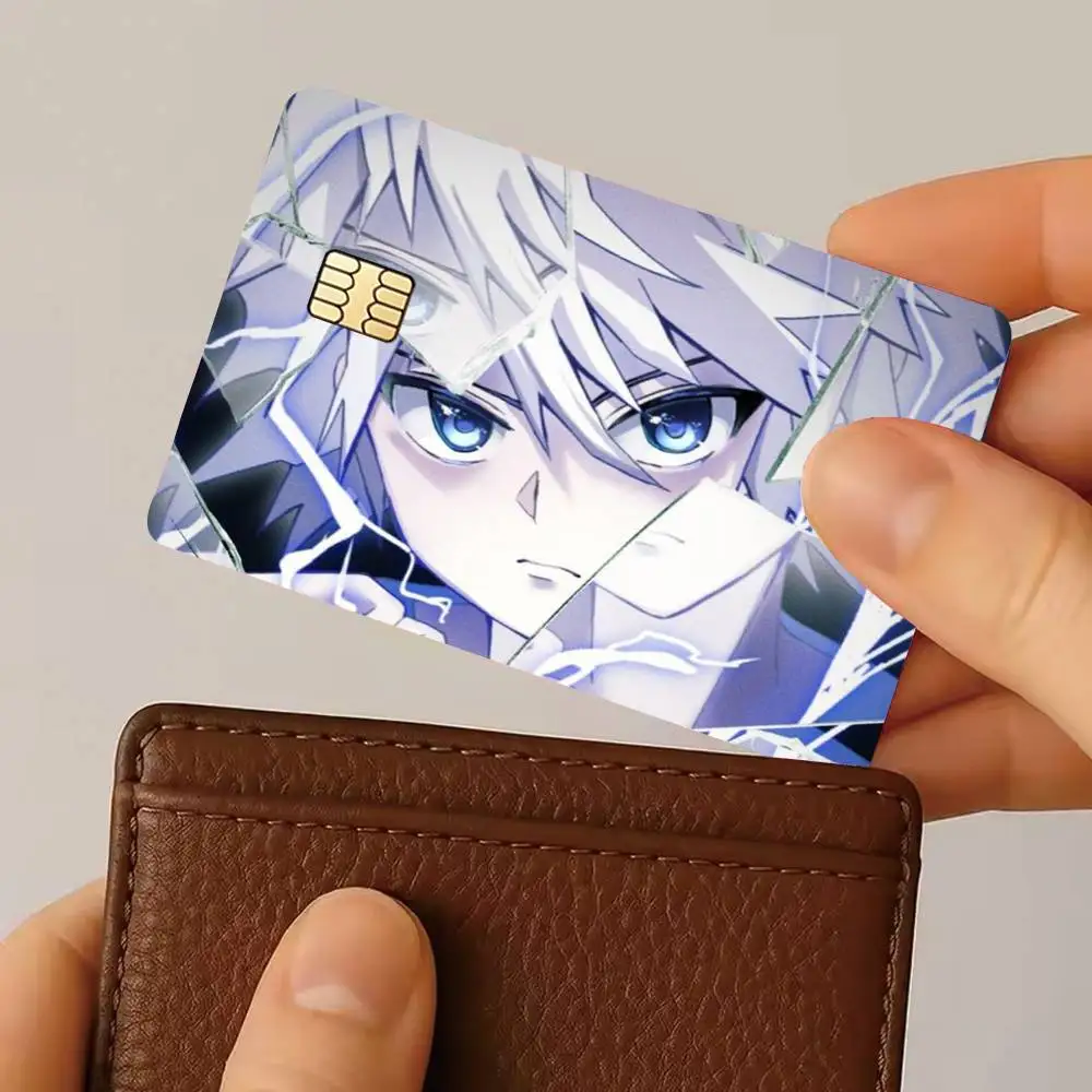 Killua Zoldyck Hunter x Hunter Credit Card HD Stickers Game Card Decal Small Chip Waterproof Sticker Gift