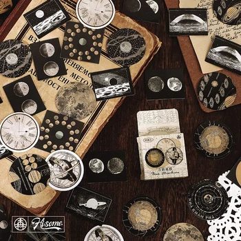 Journamm 40-52 개/몫 빈티지 스티커 스크랩북 용품 접착 플래너 라벨 일기 저널 사진 앨범 데코 편지지