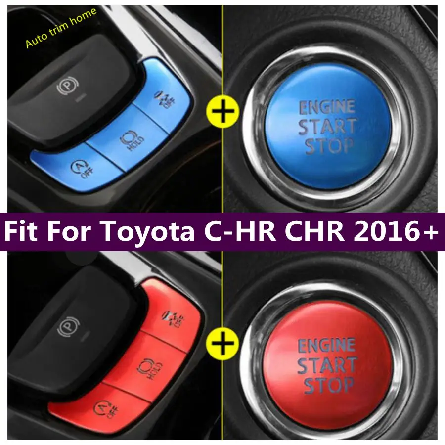 

Engine Start Stop Keyless System / Gear Shift Box Button Cover Trim Fit For Toyota C-HR CHR 2016 - 2022 Interior Accessories