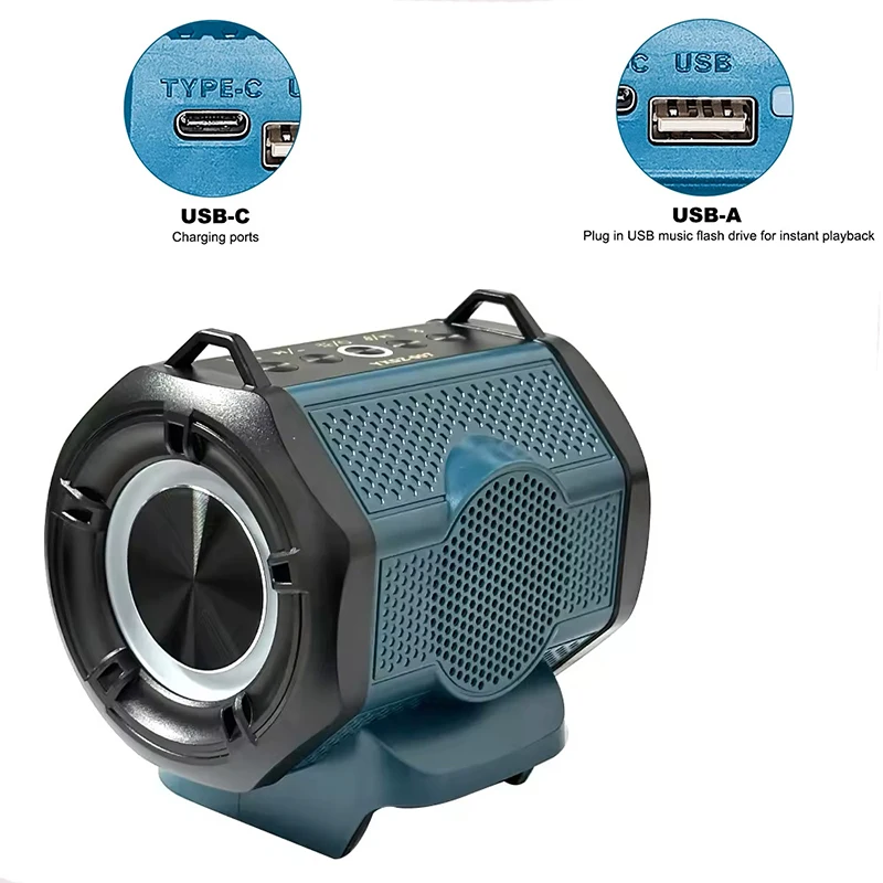 Altavoz Subwoofer Bluetooth Portátil Inalámbrico con Radio FM, Potente Caja de Sonido para Computadora, Woofers, Caja de Música para PC, Lámpara de Audio con Bajos
