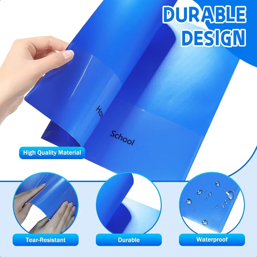 30 Pcs Parent Teacher Classroom Communication Folder with Clear Front Pockets 2 Pockets Homework Folders Take Home Plastic Fold