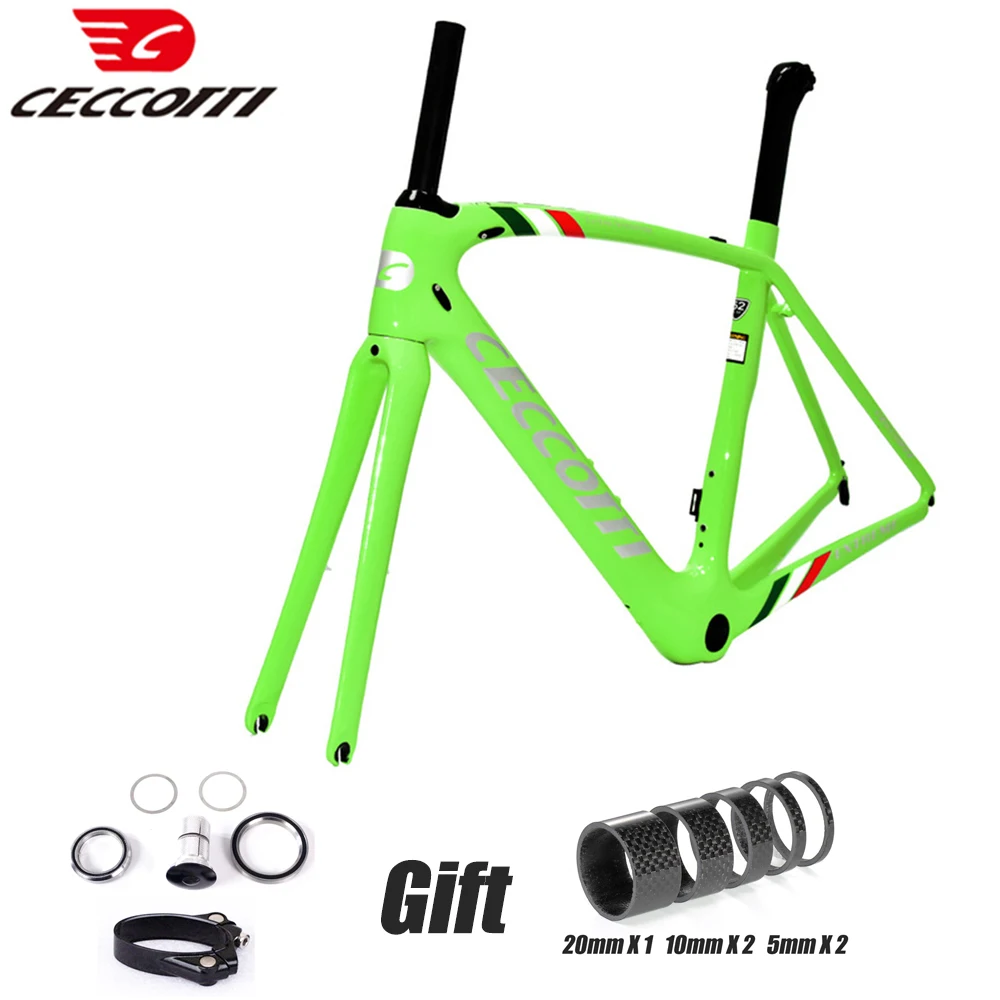 Road Bike Carbon Frame, It Is V Brake Bicycle Frameset from CECCOTTI Factory