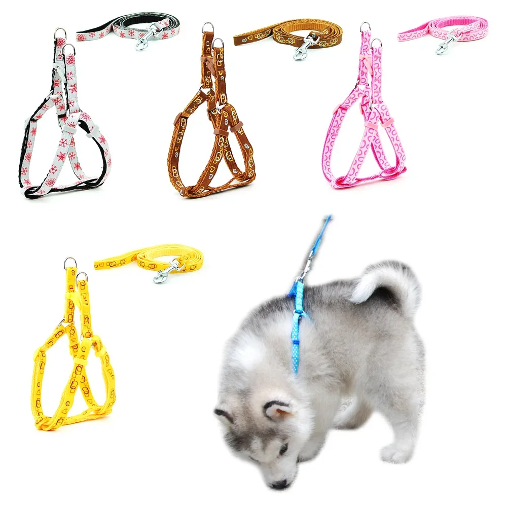 Pet Dog Harness and Leash Adjustable Collar Pet Products for  Cat Small Dogs Outdoor Walking Puppy Accessories Leash Dog shirt