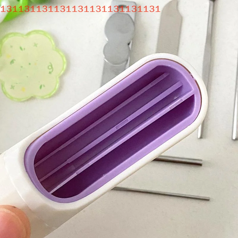 6 個のポータブルマニキュアとペディキュアツールステンレス鋼ネイルカッターペディキュアはさみセットカプセル型収納ボックス付き