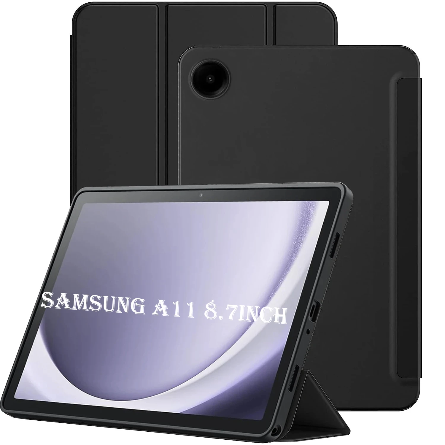 

For for Samsung Galaxy Tab A11 A9 8.7 Plus Tab A8 X200 A7 Lite S7+ S9 S10 FE Plus 13.1" PU Leather Tri-fold Stand Soft TPU Cover