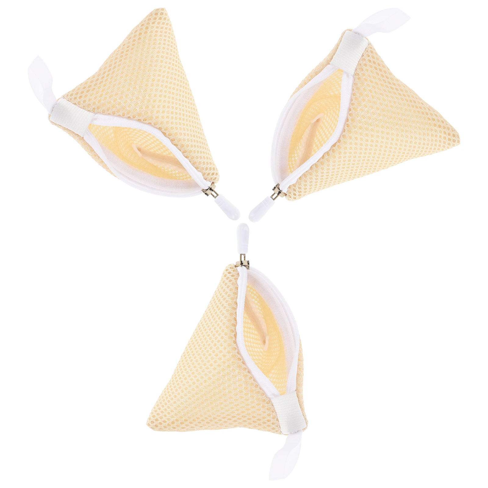 

3pcs Laundry Bag Mesh Delicate Wash Bags for Socks Gloves Bra Travel ganizer Collapsible Foldable Polyester Baskets