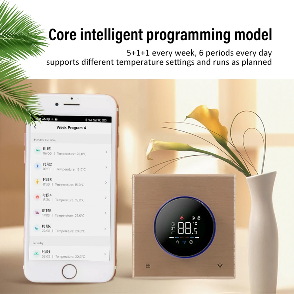 WiFi Thermostat Smart Knob Thermostat Heating Control Home Room Electric Underfloor Water Gas Boiler Temperature Controller