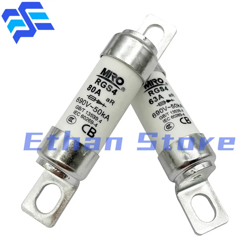 10PCS Fuse RGS4 10A 16A 20A 25A 32A 35A 40A 50A 55A 63A 75A 80A 85A 90A 100A 110A aR 660GH 690V