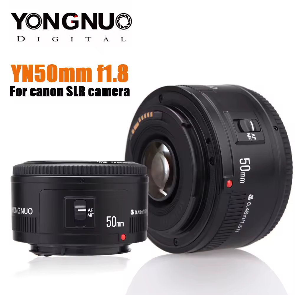 YONGNUO YN50mm f1.8 AF DSLR עדשת גדול צמצם אוטומטי פוקוס עדשה עבור Canon EF 60D 70D 5D2 5D3 600d T5 t6 DSLR מצלמות