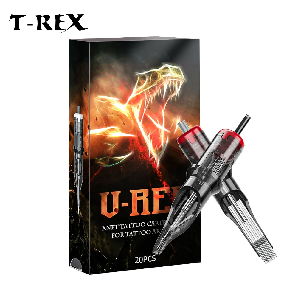 T-Rex U-REX Tattoo Cartridge Needles 20 pcs/box 0.35 mm safe sterilized tattoo needles for permanent cosmetic tattoos