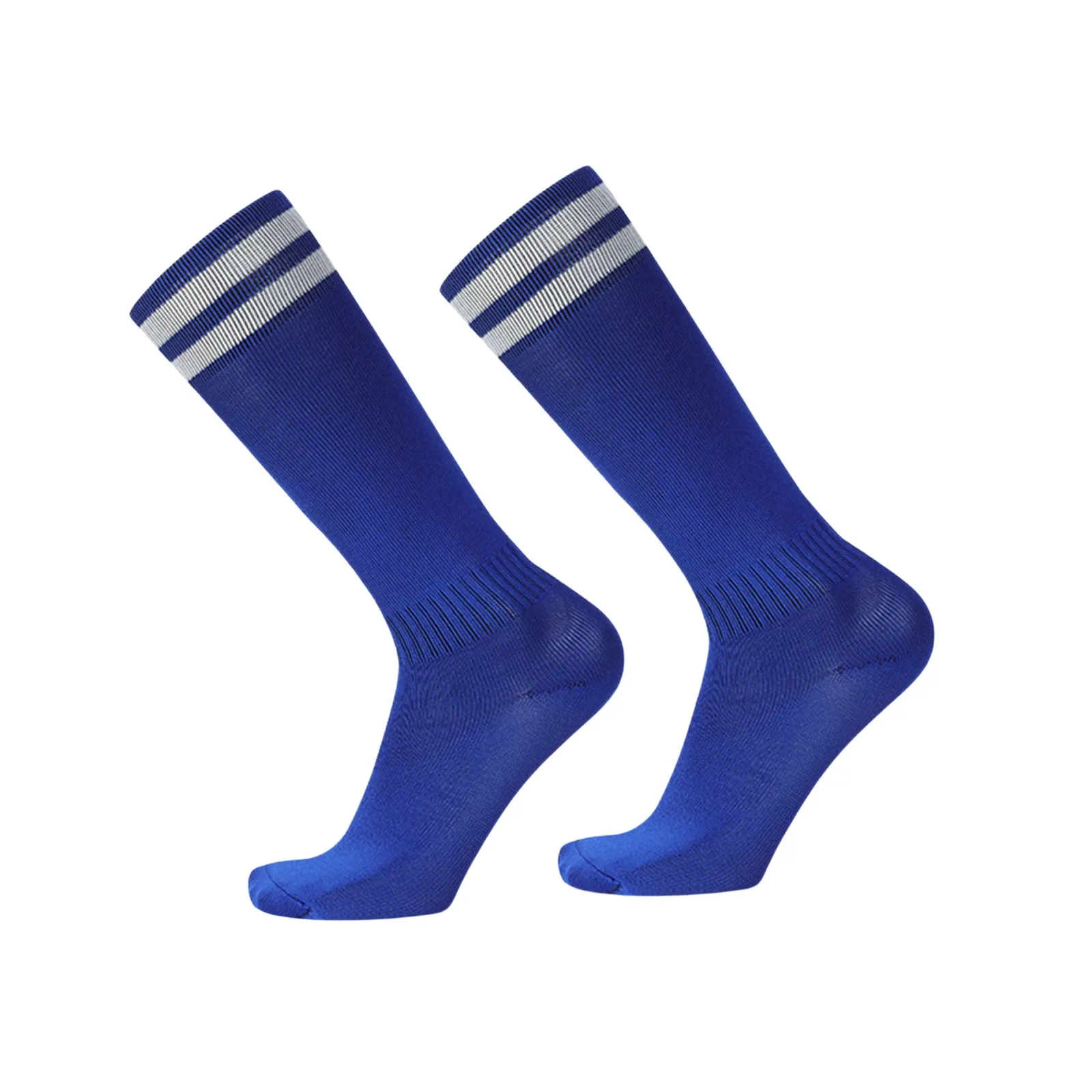 زوج واحد من جوارب كرة القدم مخططة للركبة عالية لفريق البيسبول البيسبول، جوارب رياضية قابلة للتنفس لطلاب الأطفال