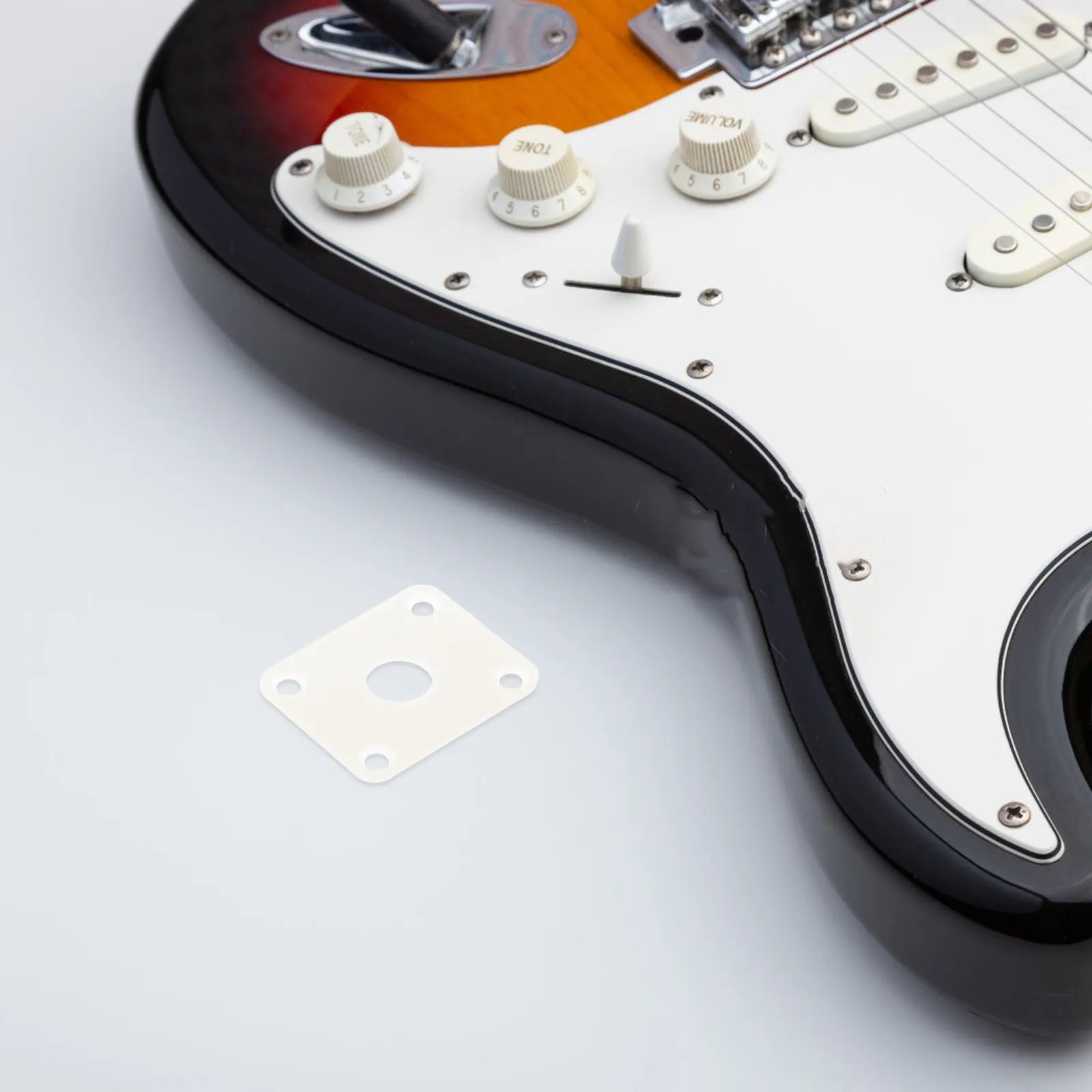 

1pcs Electric Guitar Jack Plate Cover Rectangular Plastic Replacement For Bass Input Output Side Panel Accessory