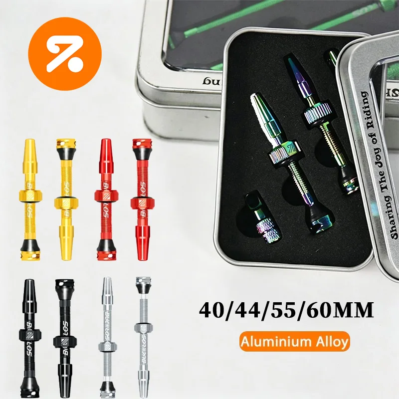 

BUCKLOS Bicycle Tubeless Valve 40/44/55/60MM Bicycle F/V Presta Valves Aluminum Alloy Gravel Mountain Bike Valve Tubeless