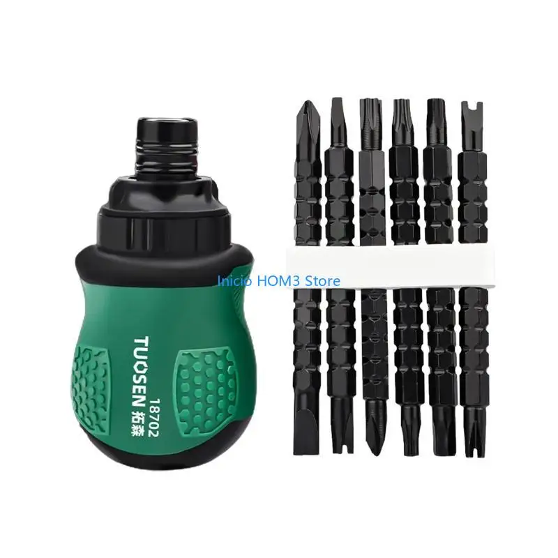 A5YD Dual for Head Ratchet Screwdriver Set Durable Screwdriver Heads Combina