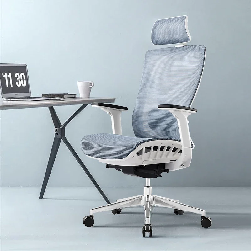 Modern Ergonomic Design Swivel Executive Recliner High Back Staff Computer Blue Full Mesh Office Chair For Home