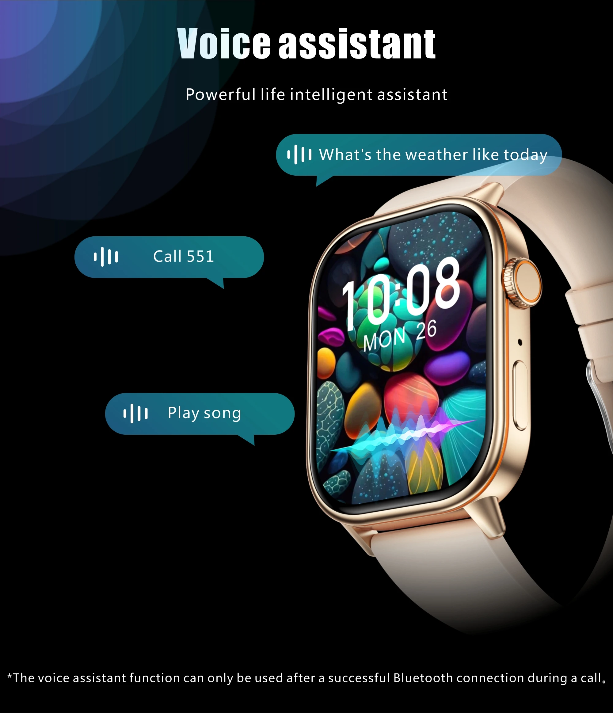 Neue Smartwatch mit integriertem GPS für Sport, Fitness und Pilates, Damenmode, präzise Positionsbestimmung, 5ATM wasserdicht, Bluetooth-Anruf-Armband – Detail 13