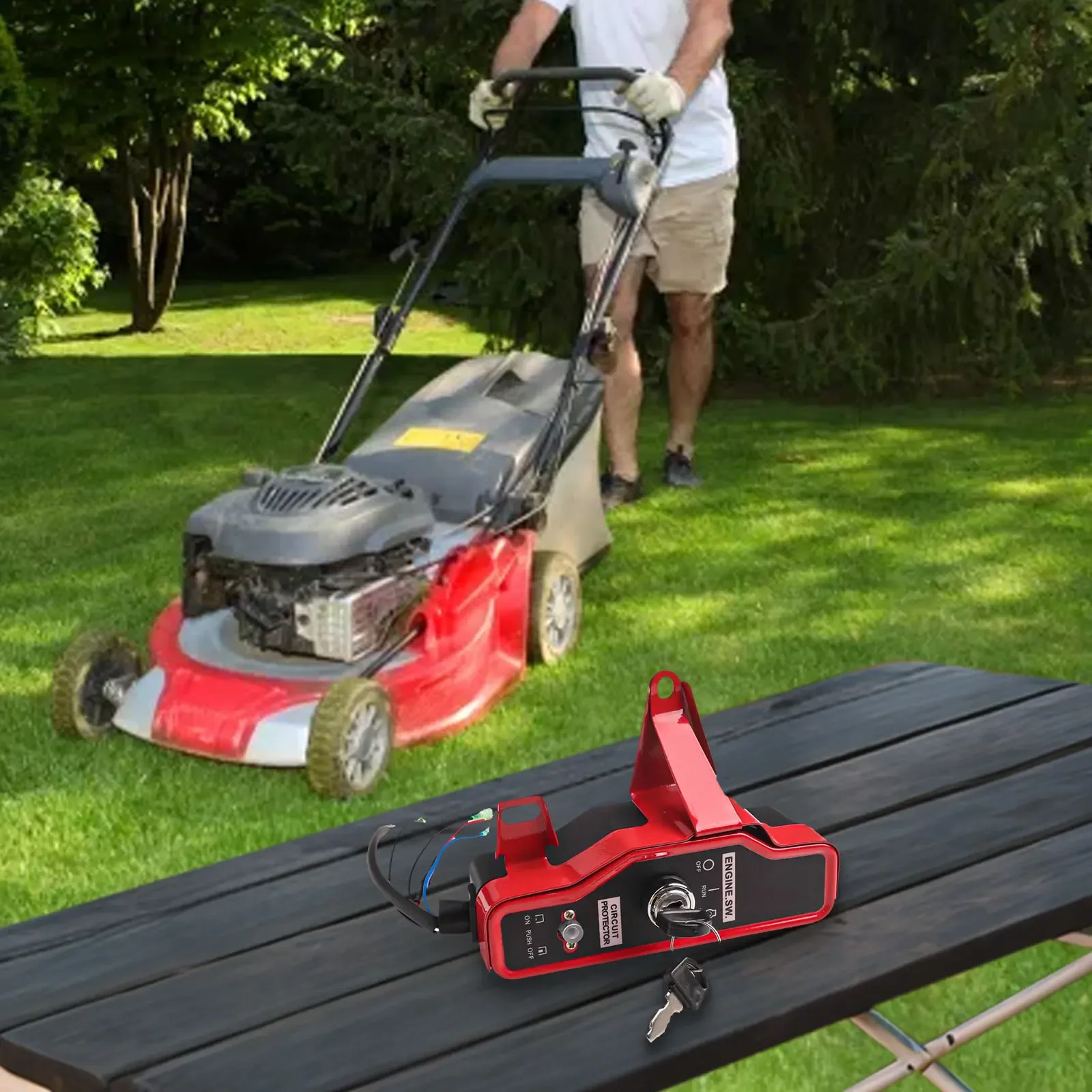 

Электрический замок зажигания и панель с 2 ключами для двигателей Honda GX390, применимые к водяным насосам и сельскохозяйственной технике