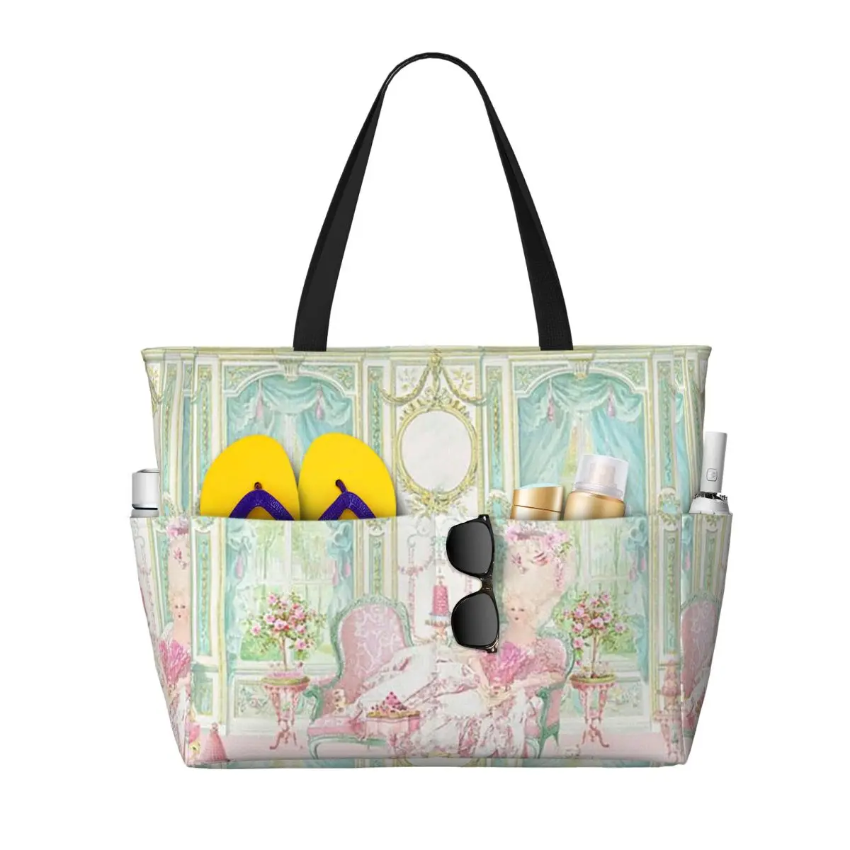 

Marie Antoinette The Pink Room Beach Tote Bag Sport Gym Yoga Duffle Large Tote Bag Women Travel Bag Fitness bag