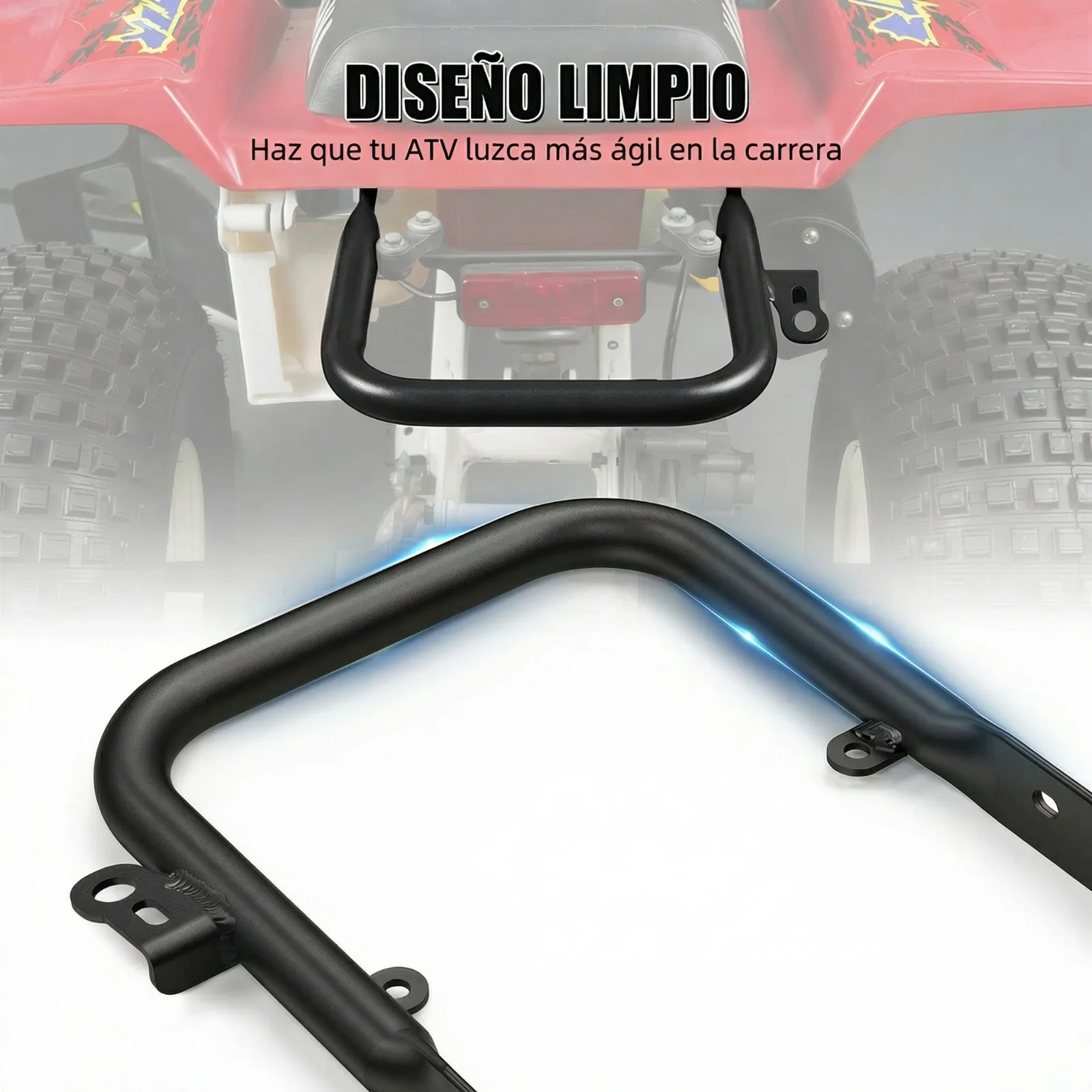 NICECNC For Yamaha Blaster 200 YFS200 1988-2006 ATV Rear Grab Bar YFS200SE Special Edition Replaces 5KJ-2845R-00-00 Carbon Steel