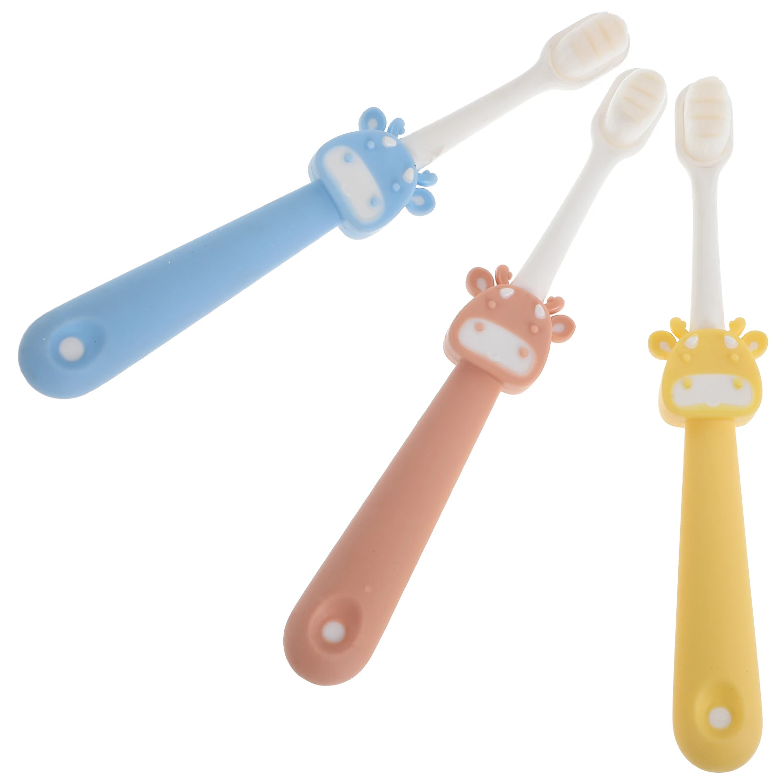 

3Pcs Kids Toothbrush Set Children Cartoon Toothbrush Extra Soft Bristles Non-Slip Handle for Gentle Gum Care Deep Cleaning