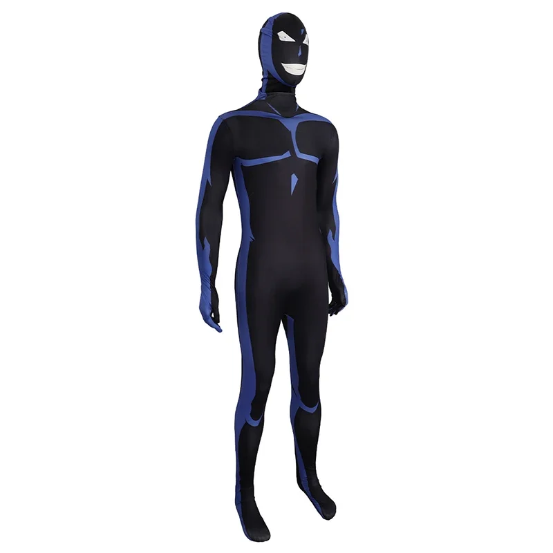 TV 탐정 블랙 섀도우 코스프레 점프 슈트 공포 섀도우 의상 성인 어린이 유니섹스 블랙 바디 슈트 유니폼 할로윈 의상