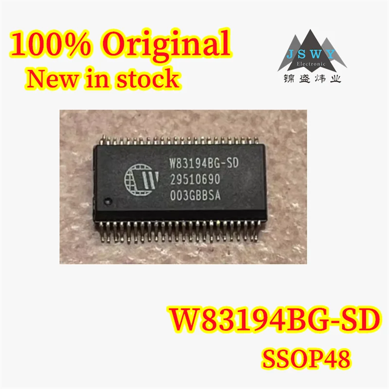 

(1/5PCS) 100% New W83194BG-SD W83194BG SSOP-48 Processor-Specific Clock Generator, In Stock, Original Chipset