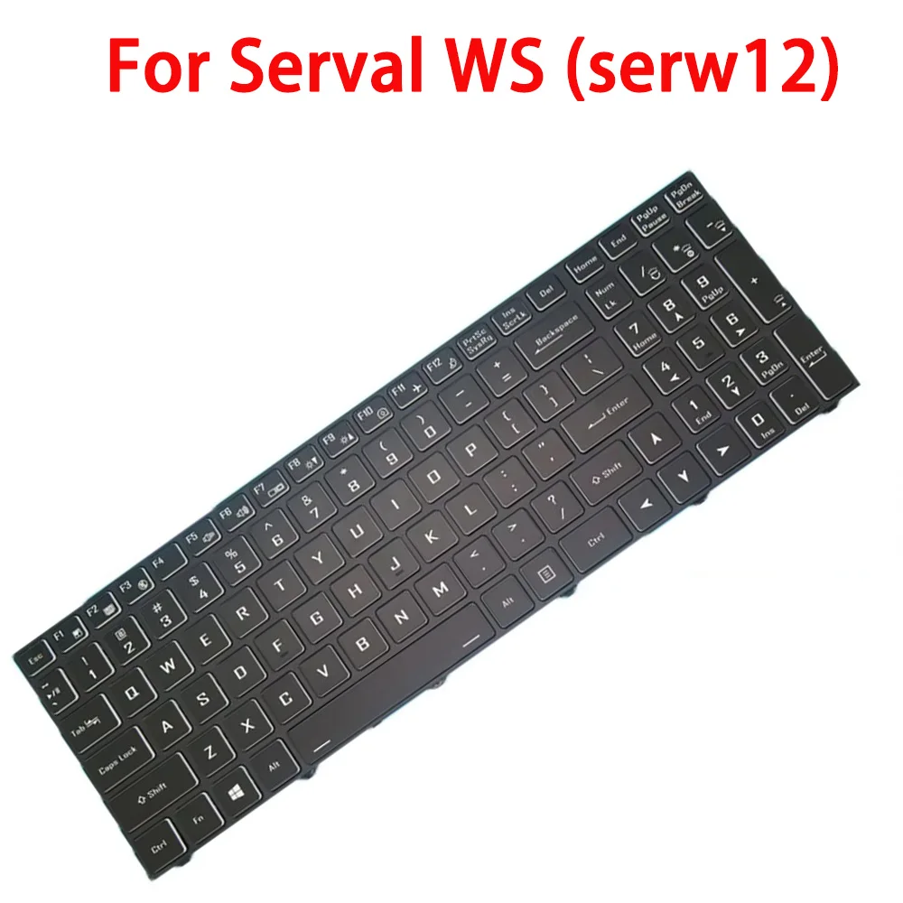 

Laptop Keyboard For system76 For Serval WS (serw12) English US With Frame With Backlit Black New