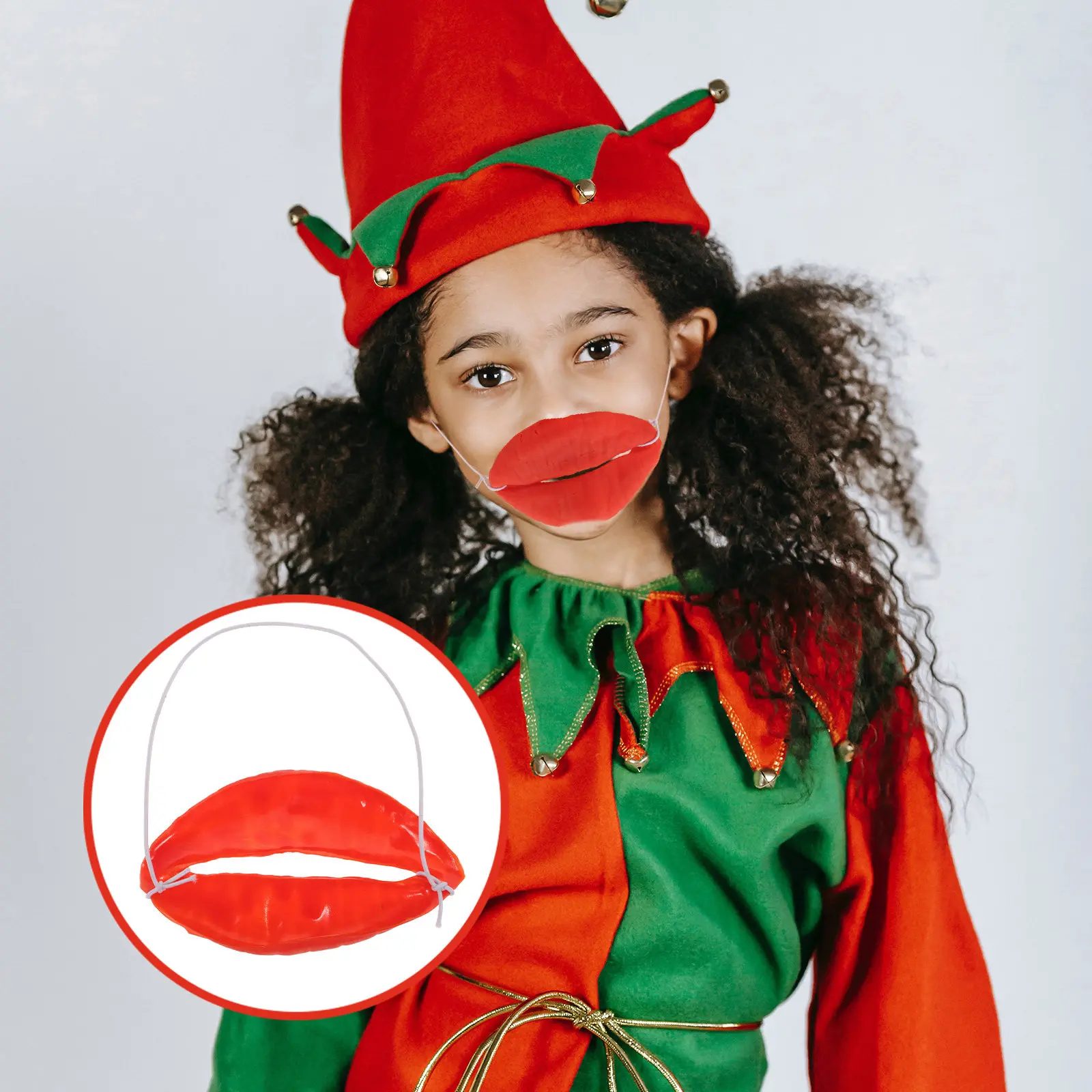 

Halloween Sausage Mouth Red Latex Cartoon Lips Funny Big Lips Masquerade Party Supplies Festival Decoration Props