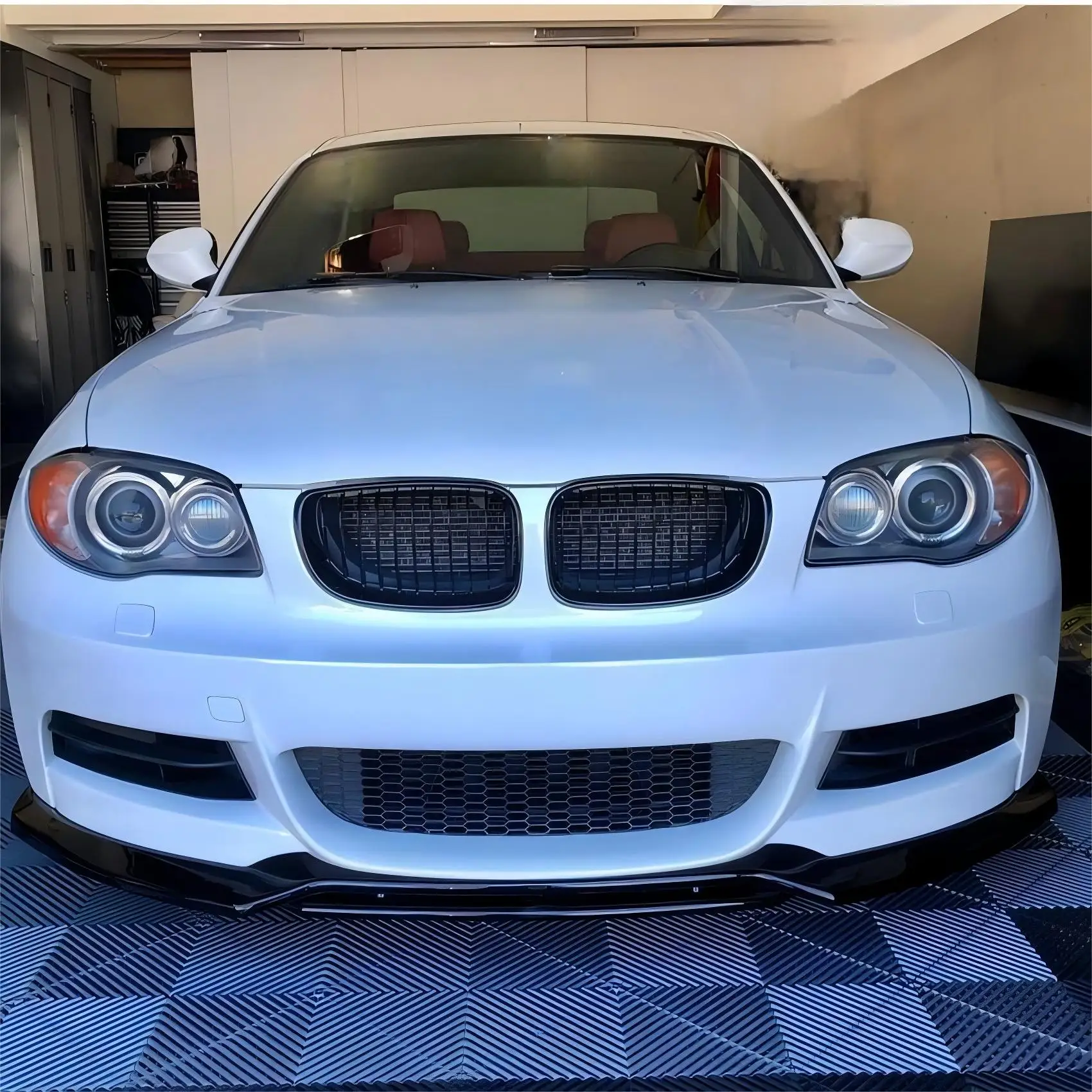 

For BMW 1 Series E82 E88 M-Sport Coupe/Cabrio 2007-2014 Car Front Bumper Splitter Lip 4Pcs Canard Spoiler Diffuser ABS Body Kits