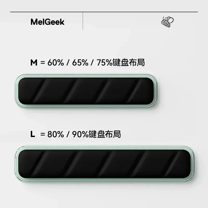 Melgeek-メカニカルキーボードハンドレスト,エアバーリストレスト,液体シリコンブレース,カスタムパームピロー,クッション60%, 65%, 75%