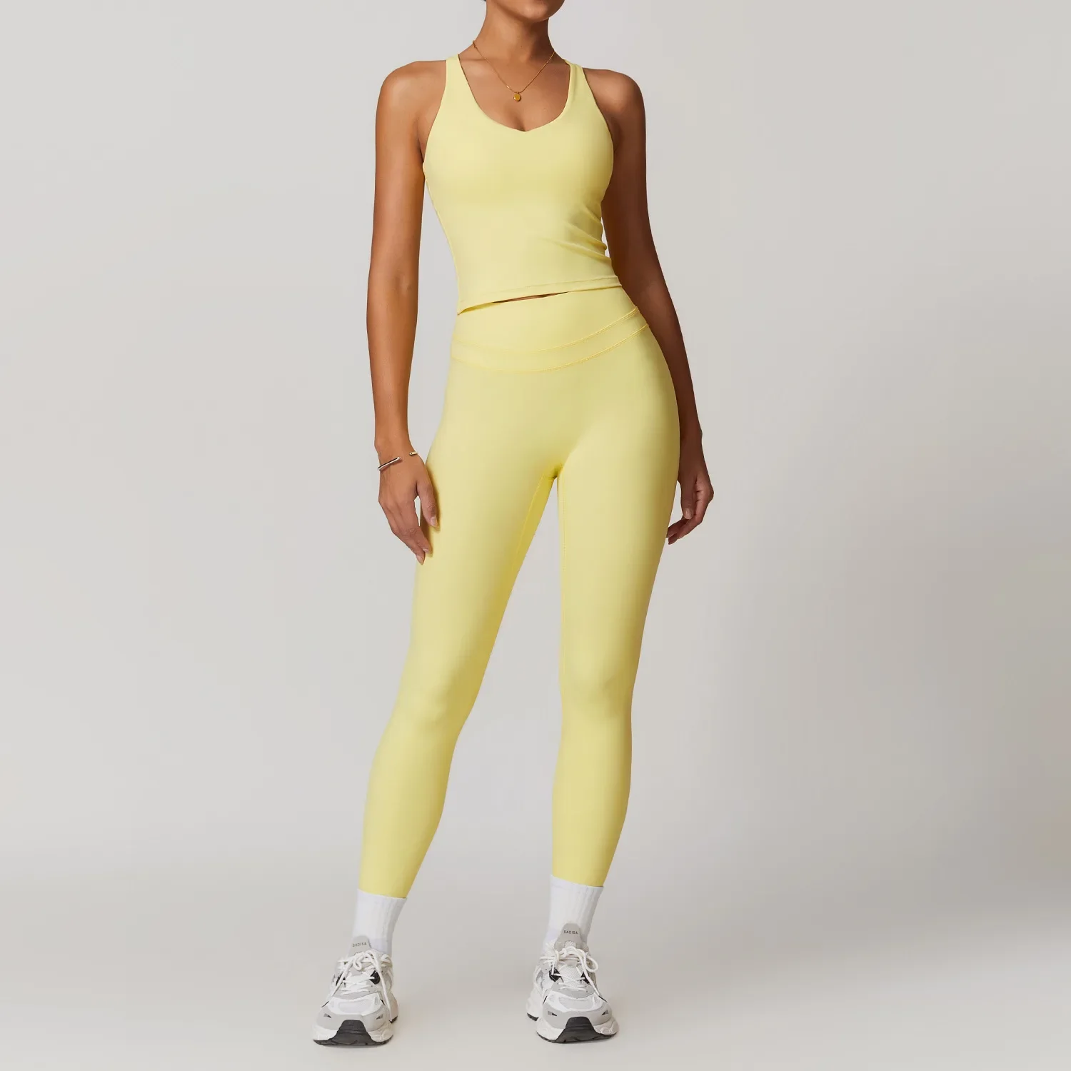 

2PCS Yoga Set Women Sportswear Workout Clothes Athletic Wear Gym Legging Fitness Bra Crop Top Short Sleeves Sports Suit