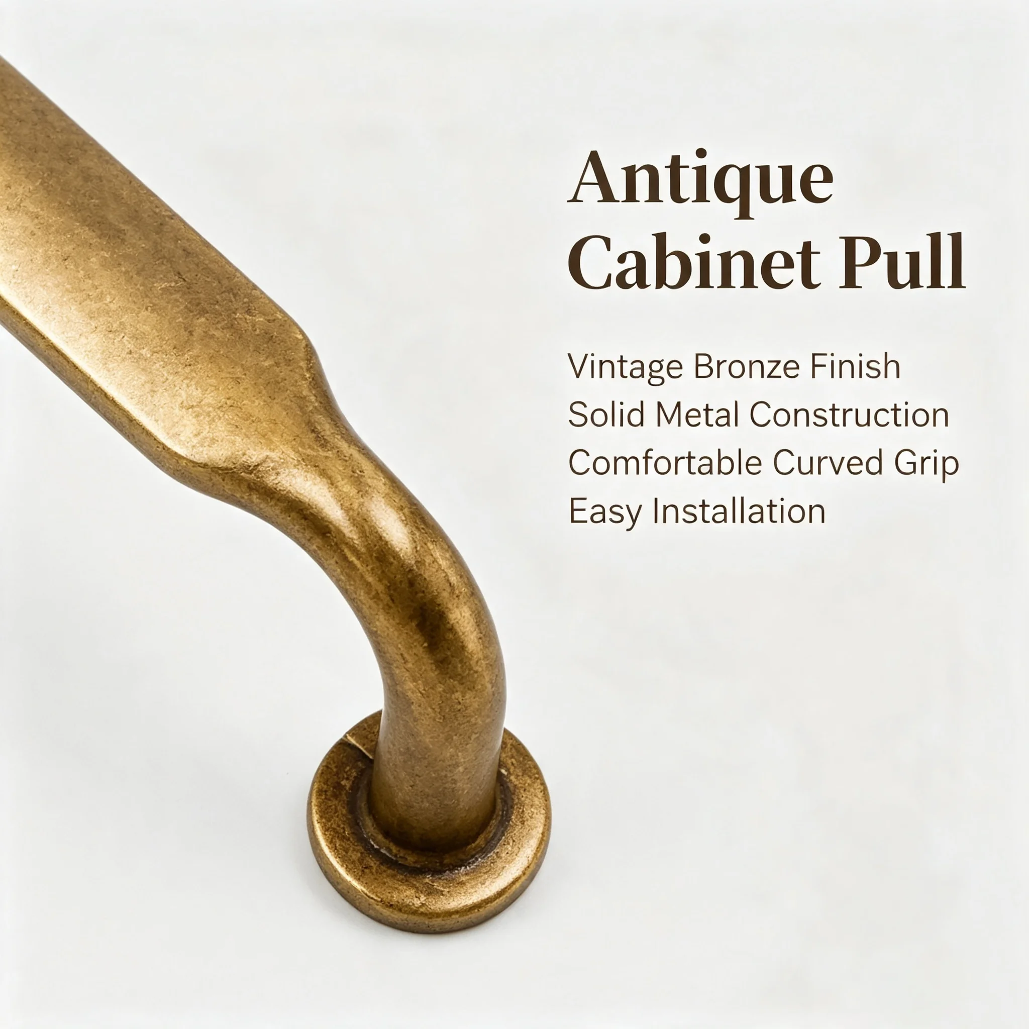 Antique Brass Cabinet Cabinet Handles 10 Pack, American‑Style Metal Cabinet Pulls, Hardware for  Cupboard Drawer Wardrobe