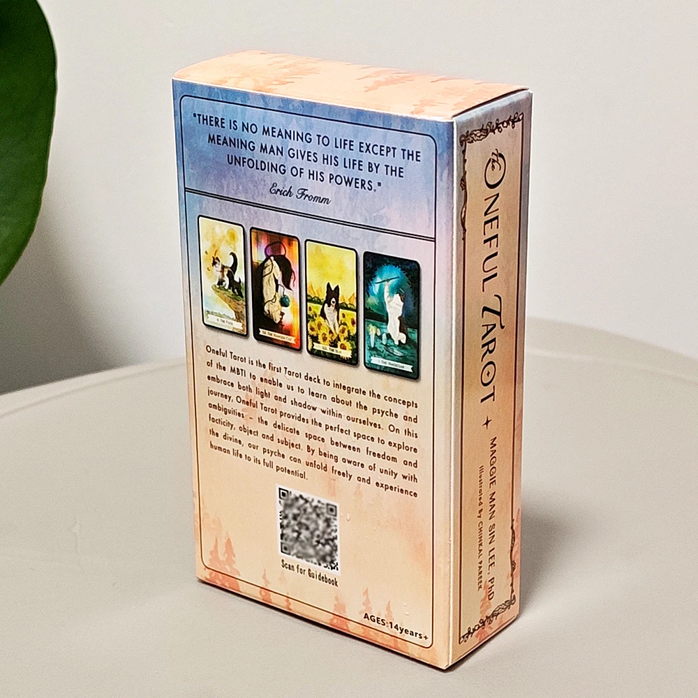 Einziges Tarot-Deck, 78 Karten, MBTI, integriertes Tarot, 10,3 x 6 cm, für Katzen- und Hundeliebhaber, Kawaii-Tierkunst