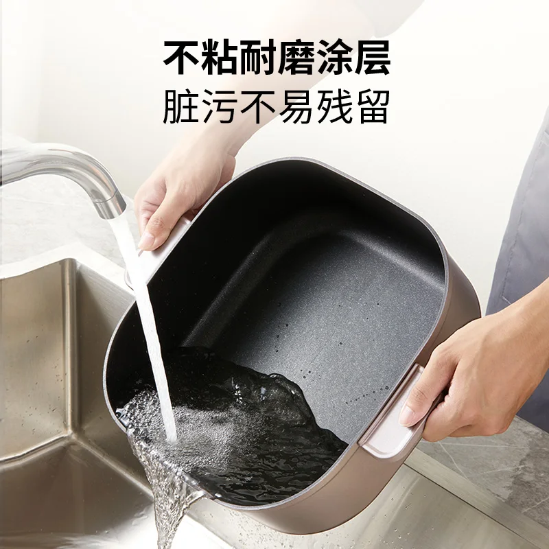 220V Multi-functional Family Used Detachable Dual-pot Yin Yang Electric Hot Pot for Boiling, Steaming and Stir-frying