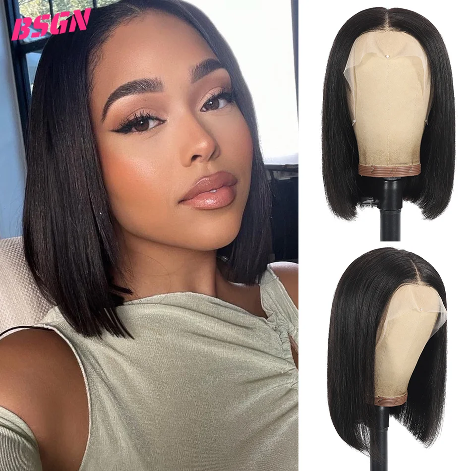 Bob Hair Wig Human Hair Straight Human Hair Wigs 13X4 Lace Frontal Human Hair Wig Hd Lace Frontal Wig Glueless Humain Wigs