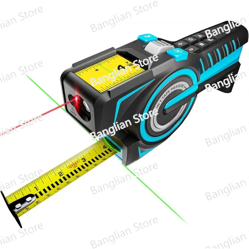 3-in-1 Tape Measure, 330Ft  Measurement Tool & Auto Lock  with Instant Digital Readout, Extended Laser Line