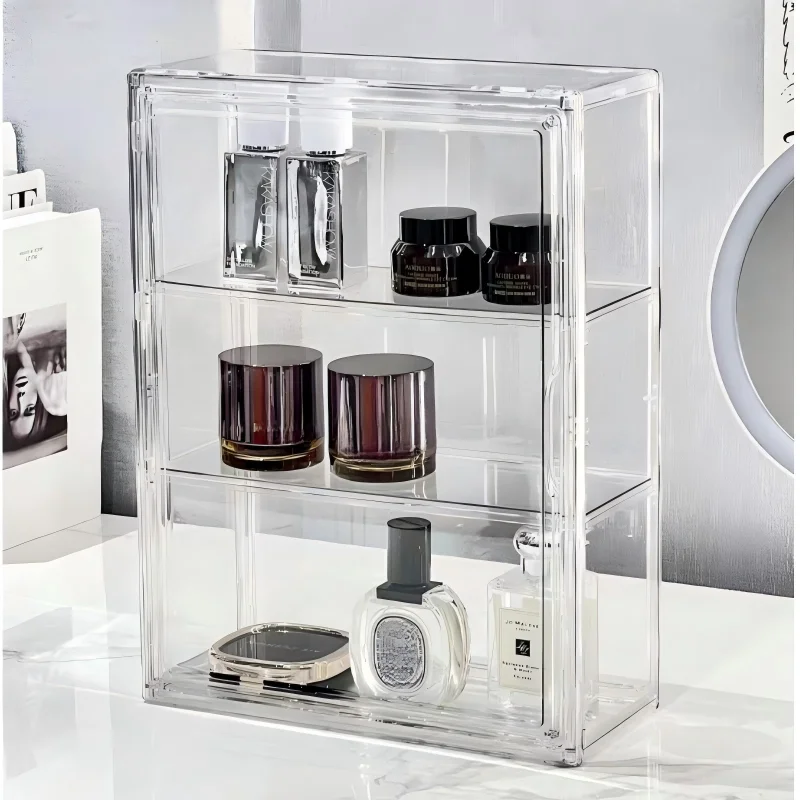 Transparent Dustproof Plu Toy Storage Box Doll Cotton Cloth Figure Display Stand Organizer Bin Case for Home Storage Jewelry