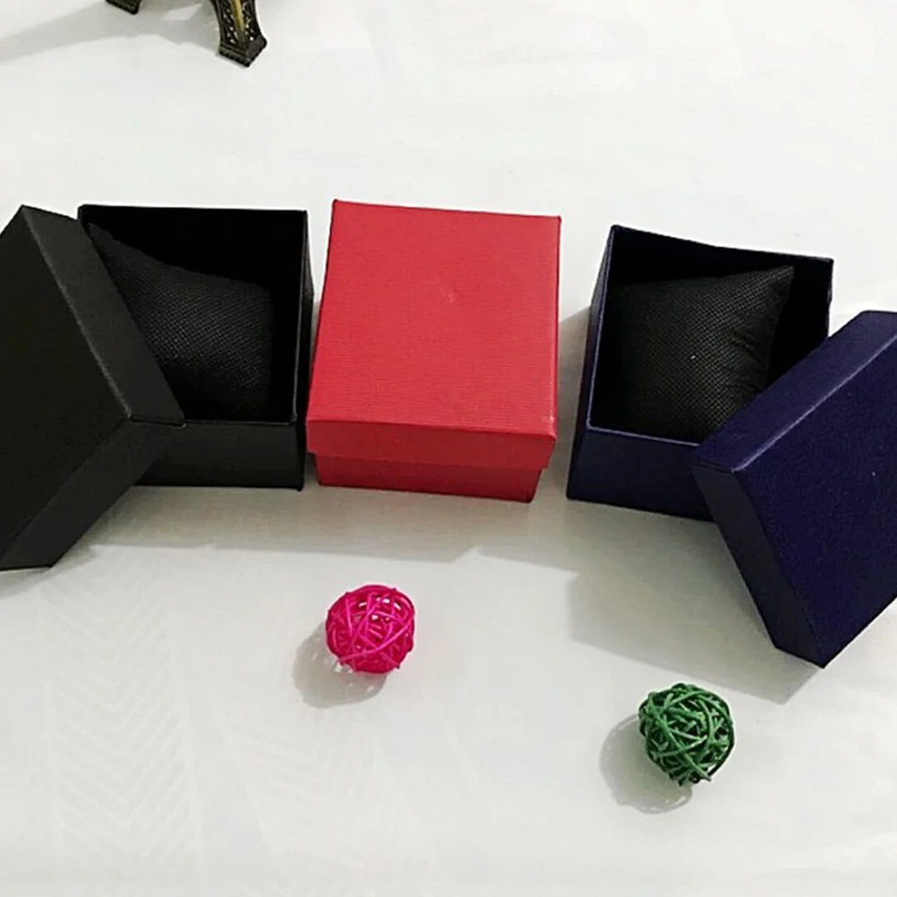 

Watch Box Holder Extra Thick Fabric Removable Pillow Soft Most Styles Display Case Gift Watch Box