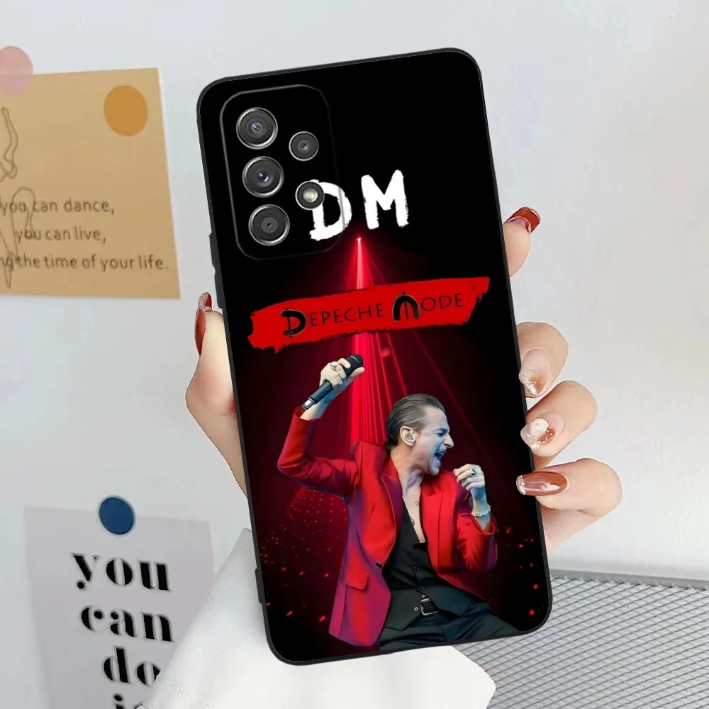 Fashion DM-Depeche Mobile Cell Phone Case for Samsung Galaxy A91 73 71 70 54 53 52 34 24 23 21 S 5G Black Soft Phone Cover Shell