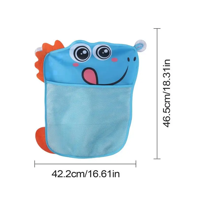 Suporte de brinquedo para banheira, malha de grande capacidade, armazenamento de brinquedos, multi cesta de banho, chuveiro, secagem rápida, acessórios, bolsa suspensa