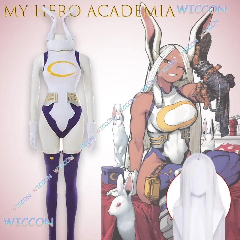 أنيمي ارتداءها أرنب MyHero Acade ميا ميروكو تأثيري حلي الأرنب بطل معركة البدلة هالوين تأثيري عيد الميلاد لعبة مثير