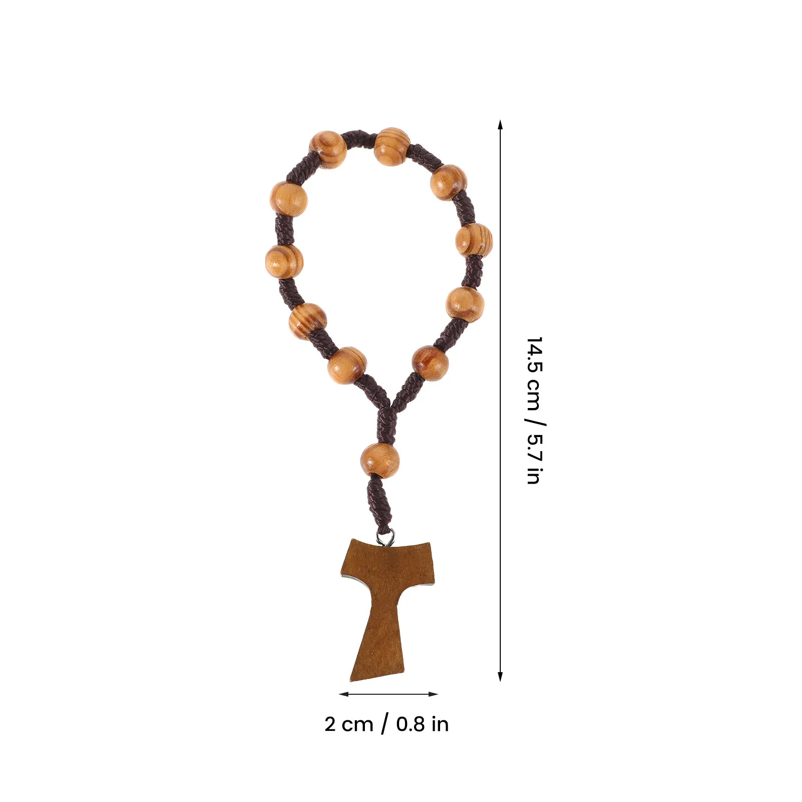 2Pcs Wooden Wooden Cross Bead Prayer Accessories For Bracelet For Men Exquisite Beads Design Knot Counting Comfort