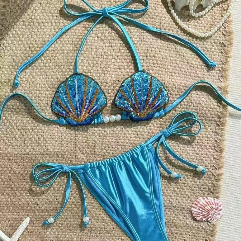 Sexy glänzender Meerjungfrauen-Bikini-Badeanzug – Heißer Verkauf der Saison – Neue Bademode mit elegantem, leuchtendem Design – Attraktive Damenunterwäsche