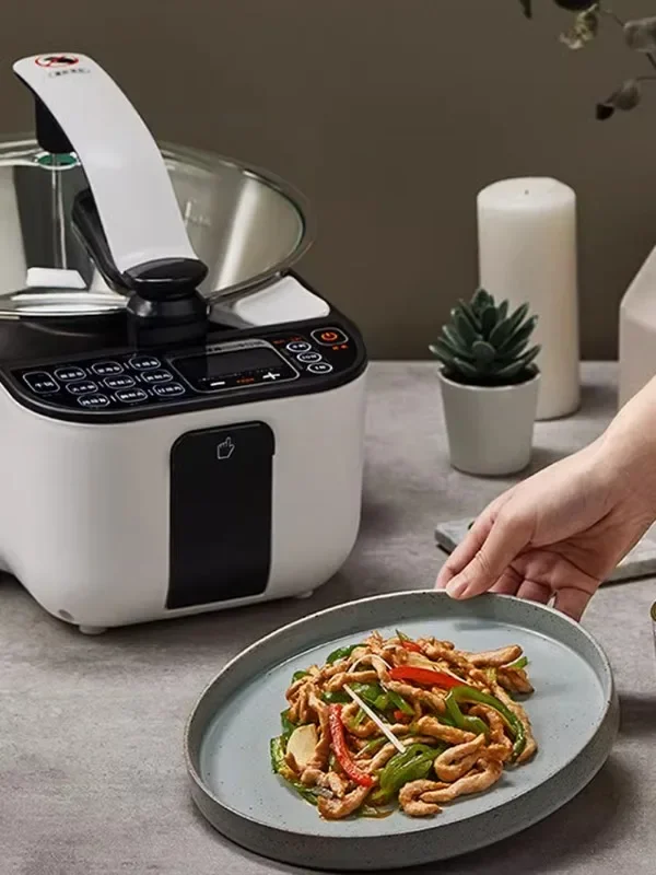 Jiesai fully automatic intelligent stir fry robot for home cooking, multifunctional cooking pot without oil fume D10