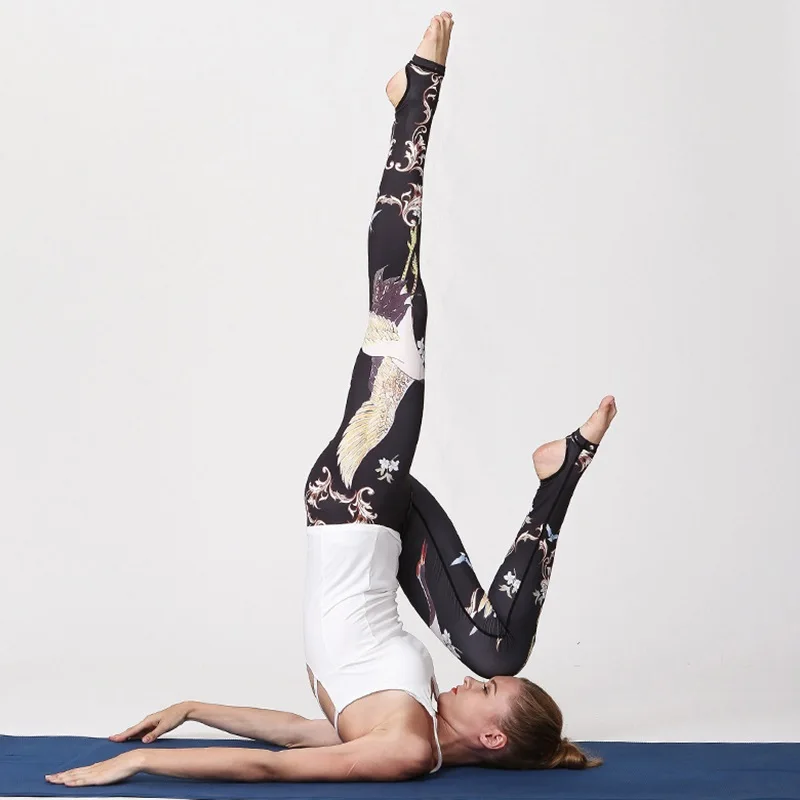 Cloud Hide Yoga Pants Flower Sports Leggings High Waist Sexy Women Long Tights Running Trouser Workout Plus Size Tummy Control