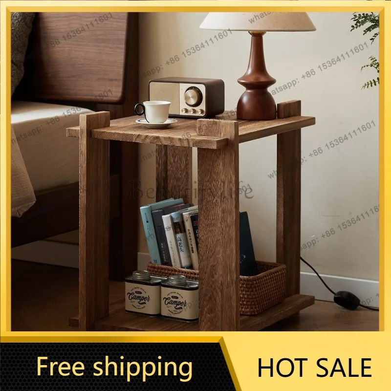 LJY European Nordic Nightstands Storage Designer Look Unique Adult Bedside Table Retro Lounges Mesitas De Noche Furniture For Ho
