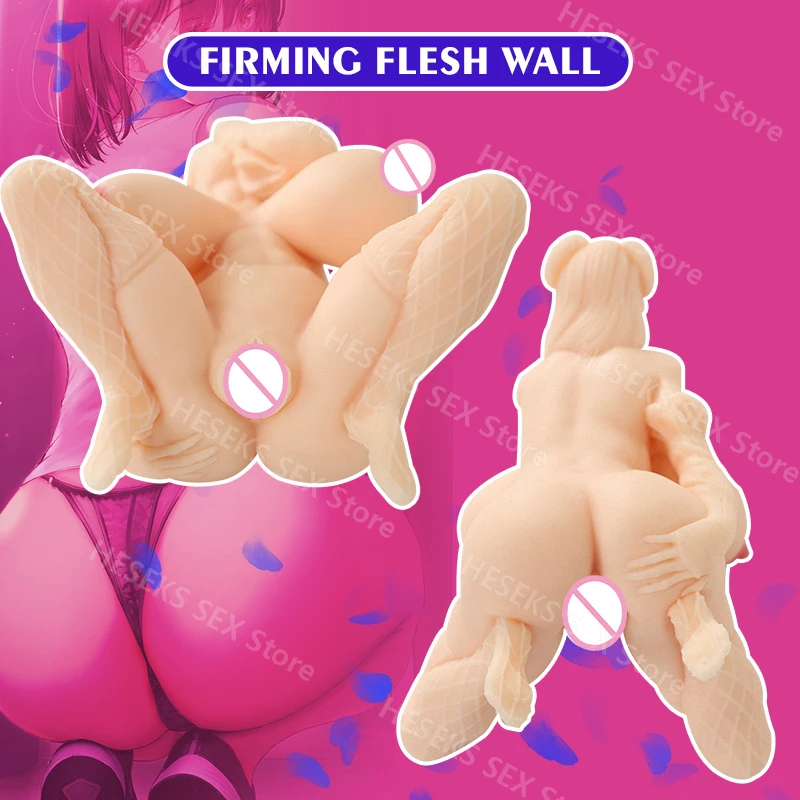 HESEKS Silicone Sex Doll For Men Artificial Vagina Sex Toy Male Masturbator Pocket Pussy Adults Shop Anime Figure Masturbation